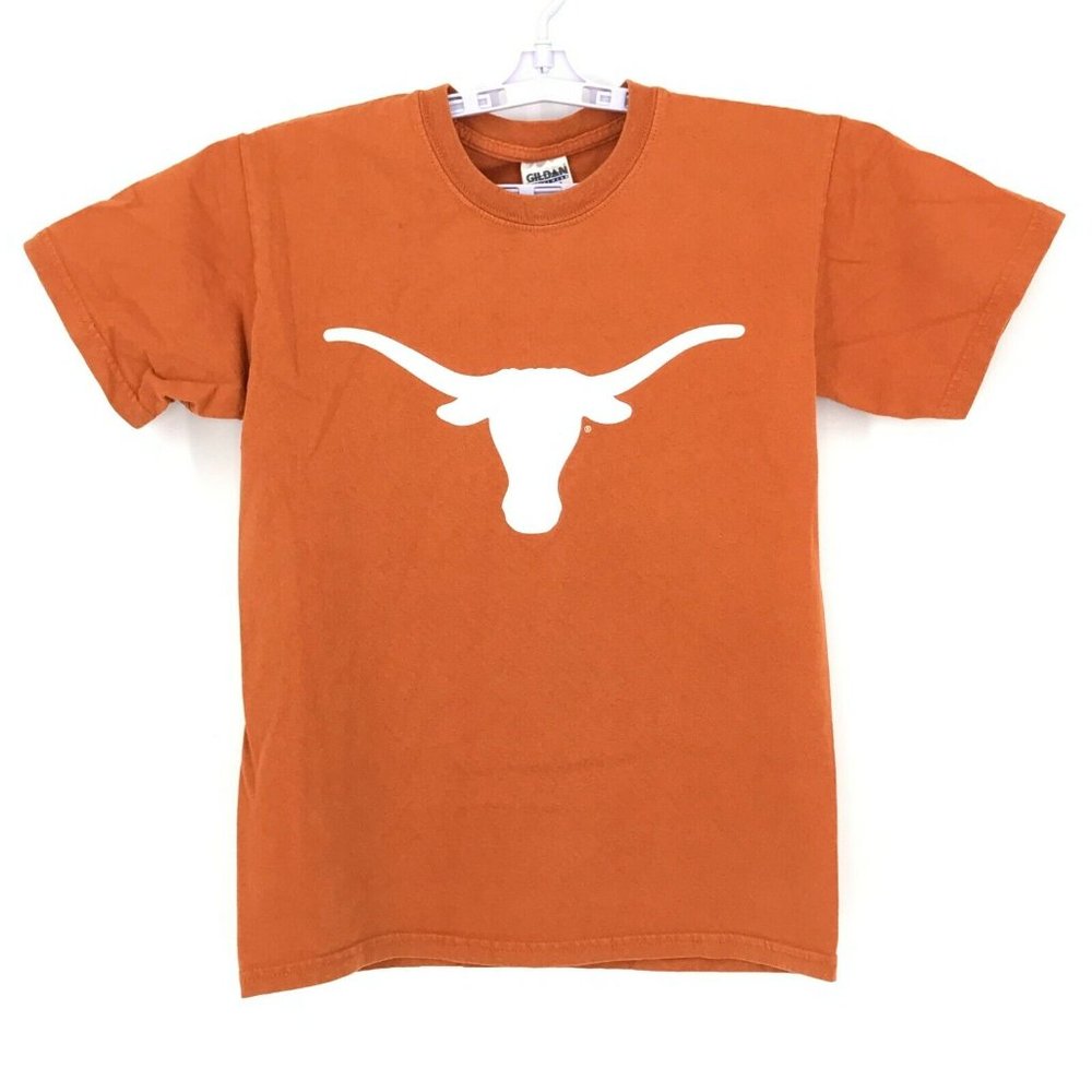Texas Longhorns Mens Shirt Small Orange Short Sleeve NCAA UT College Football